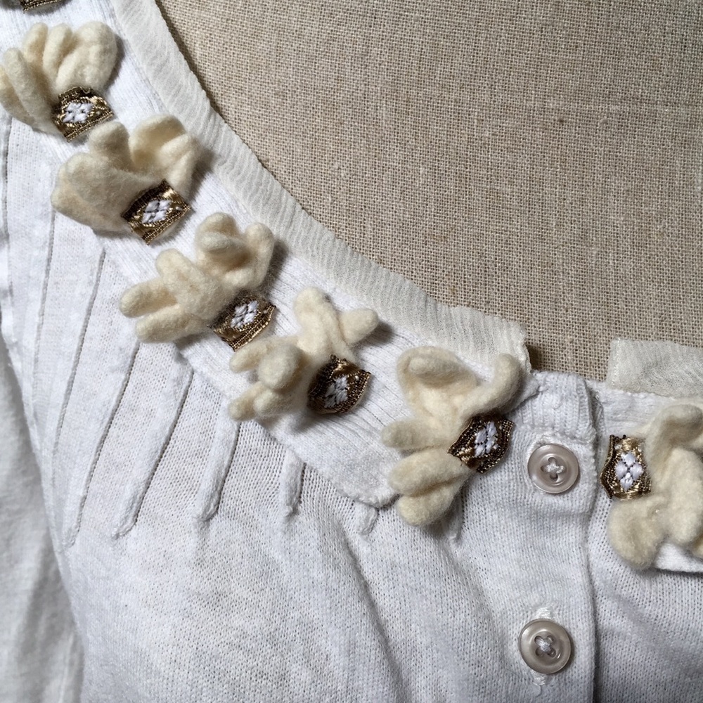 ANTHRO Field Flower Ribbon Cardigan - Picture 4 of 7